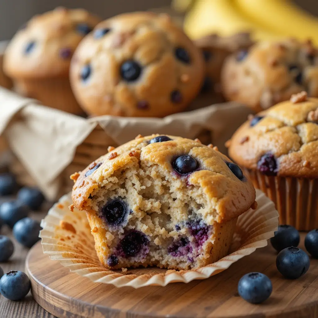 Banana Blueberry Muffins