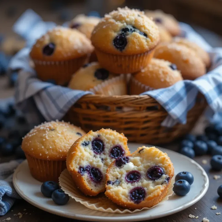 Blueberry Muffins with Sour Cream