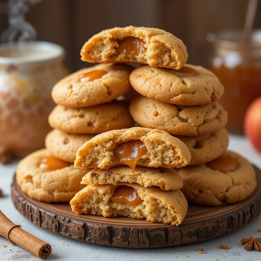Caramel Apple Cider Cookies