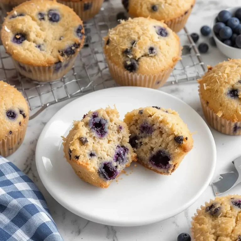 Coconut Flour Blueberry Muffins