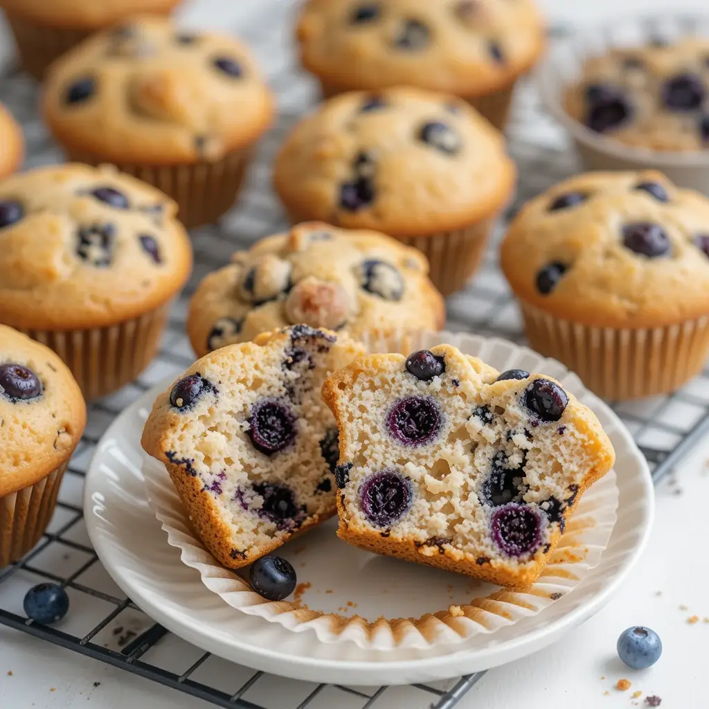 High Protein Blueberry Muffins