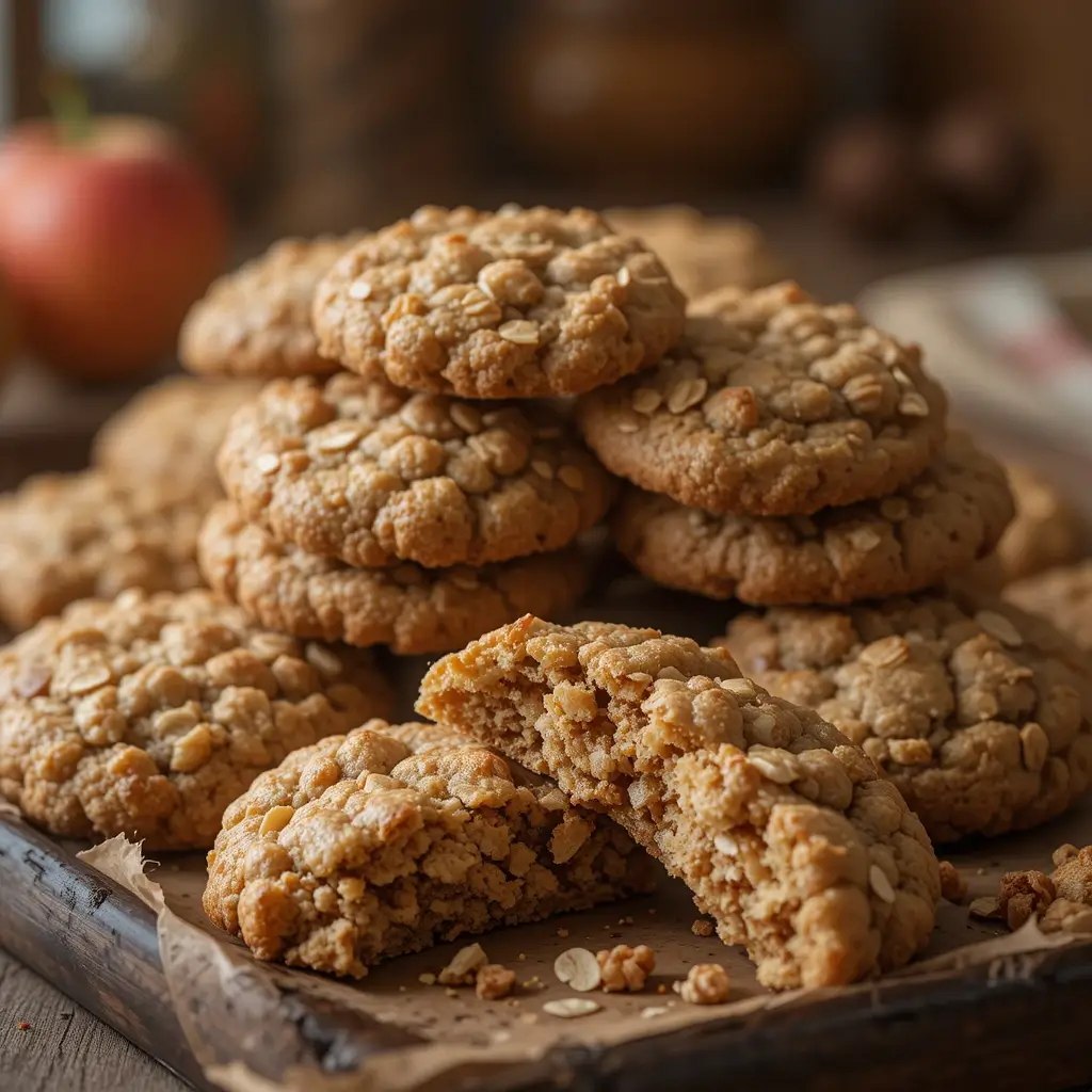 Healthy Oatmeal Apple Cookies