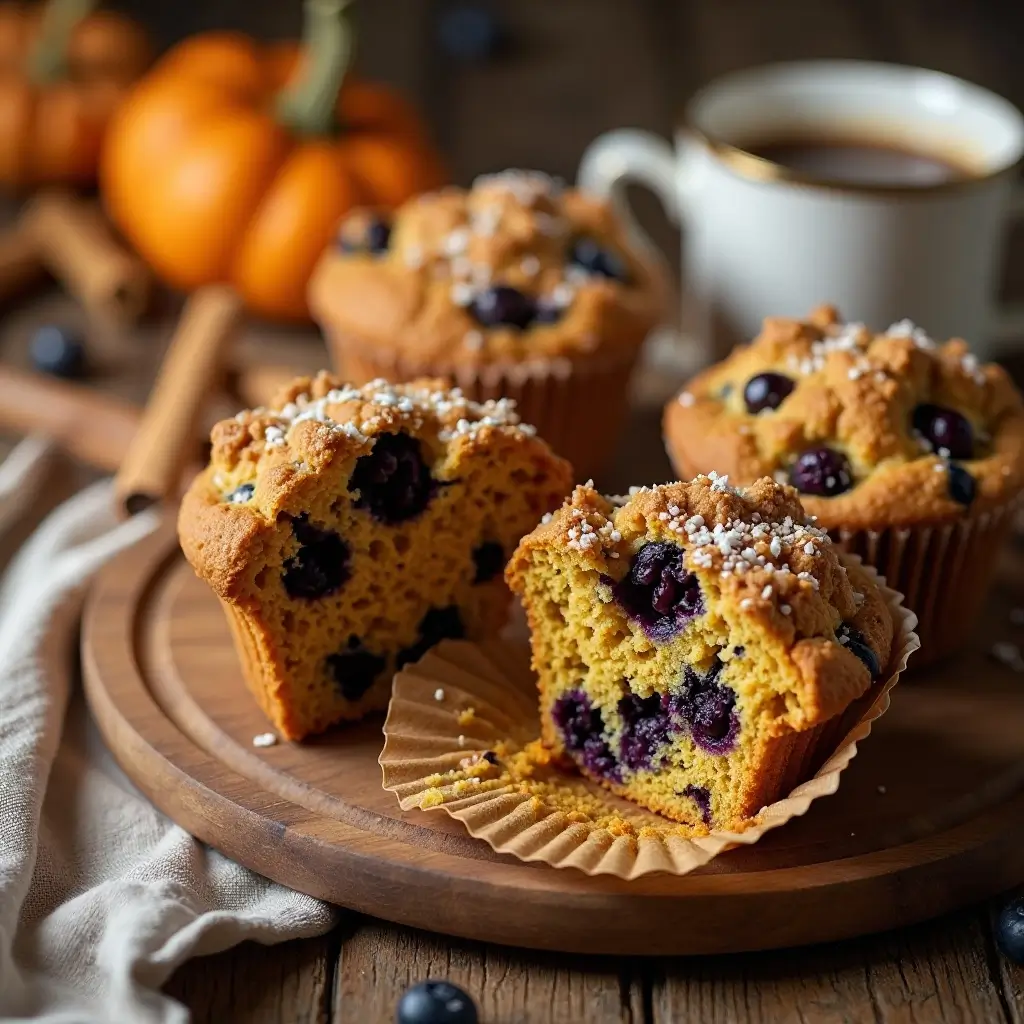 Pumpkin Blueberry Muffins