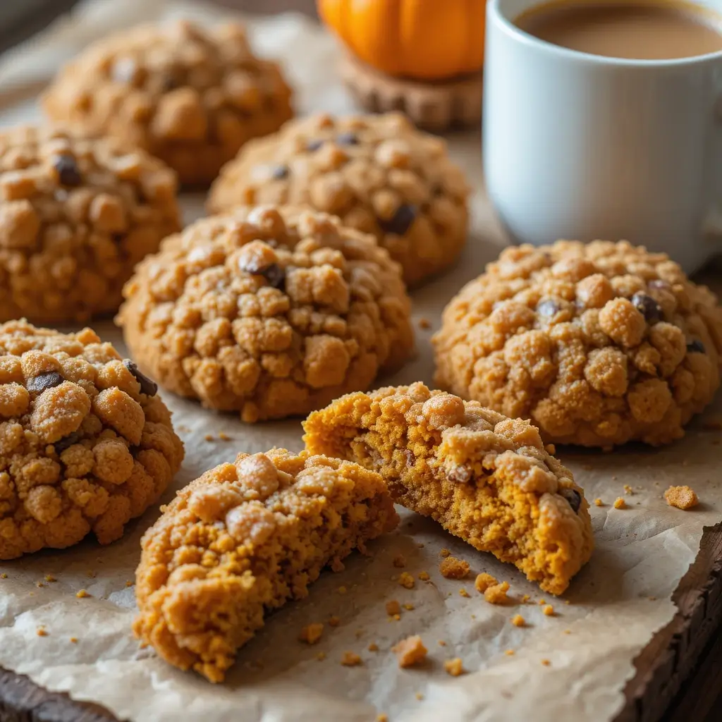 Pumpkin Coffee Cake Cookies