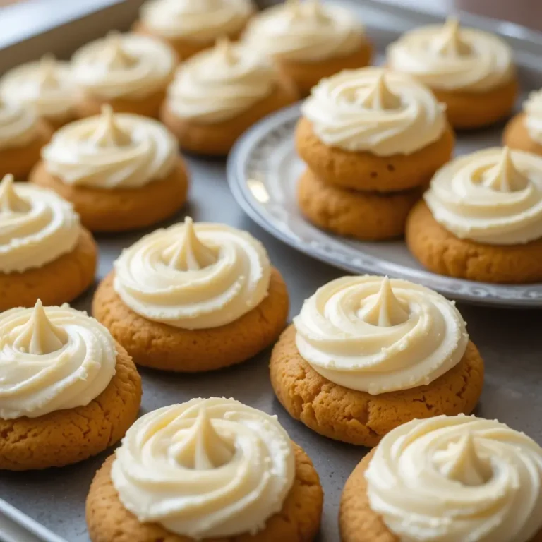 Pumpkin Cookies with Frosting