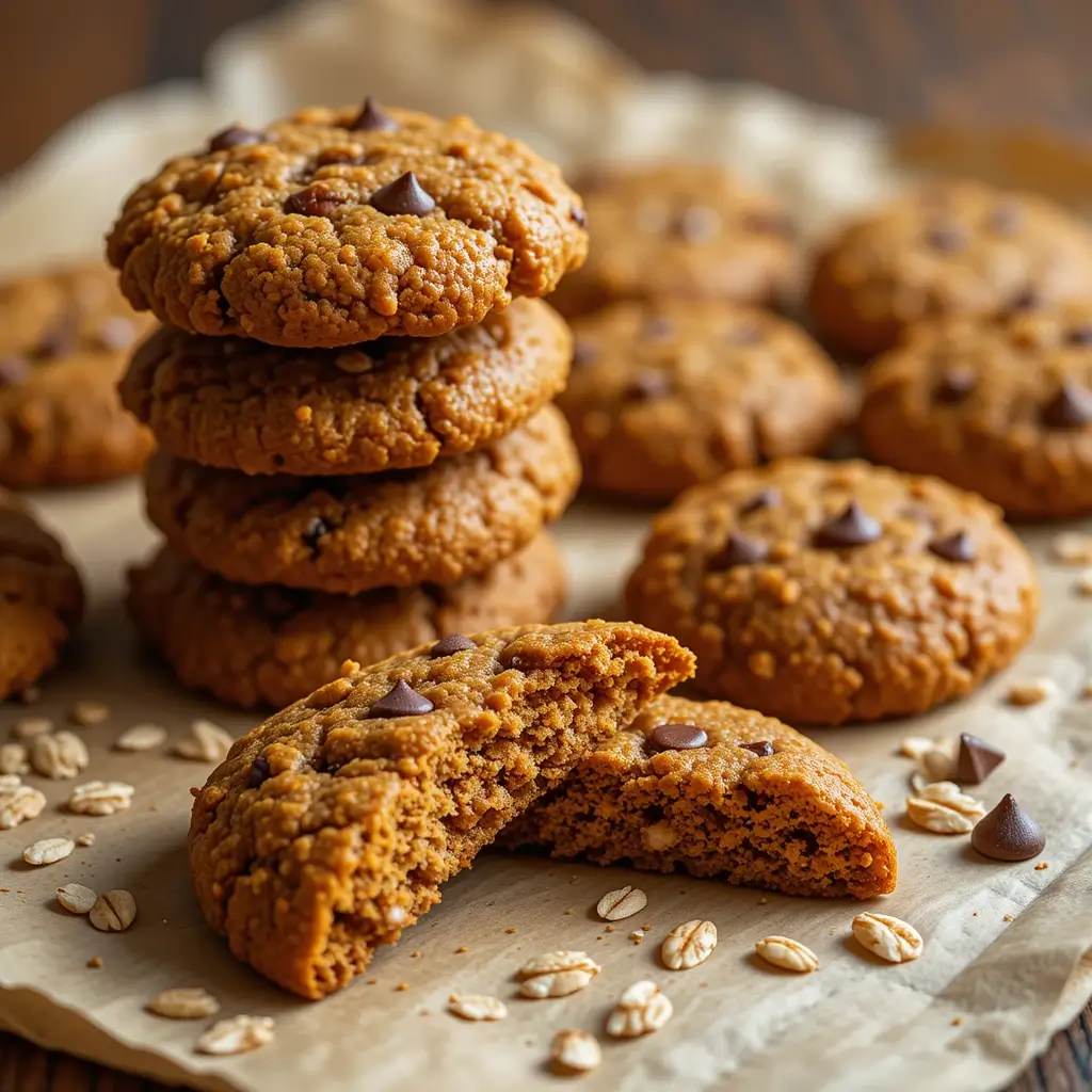 Pumpkin Oatmeal Healthy Cookies