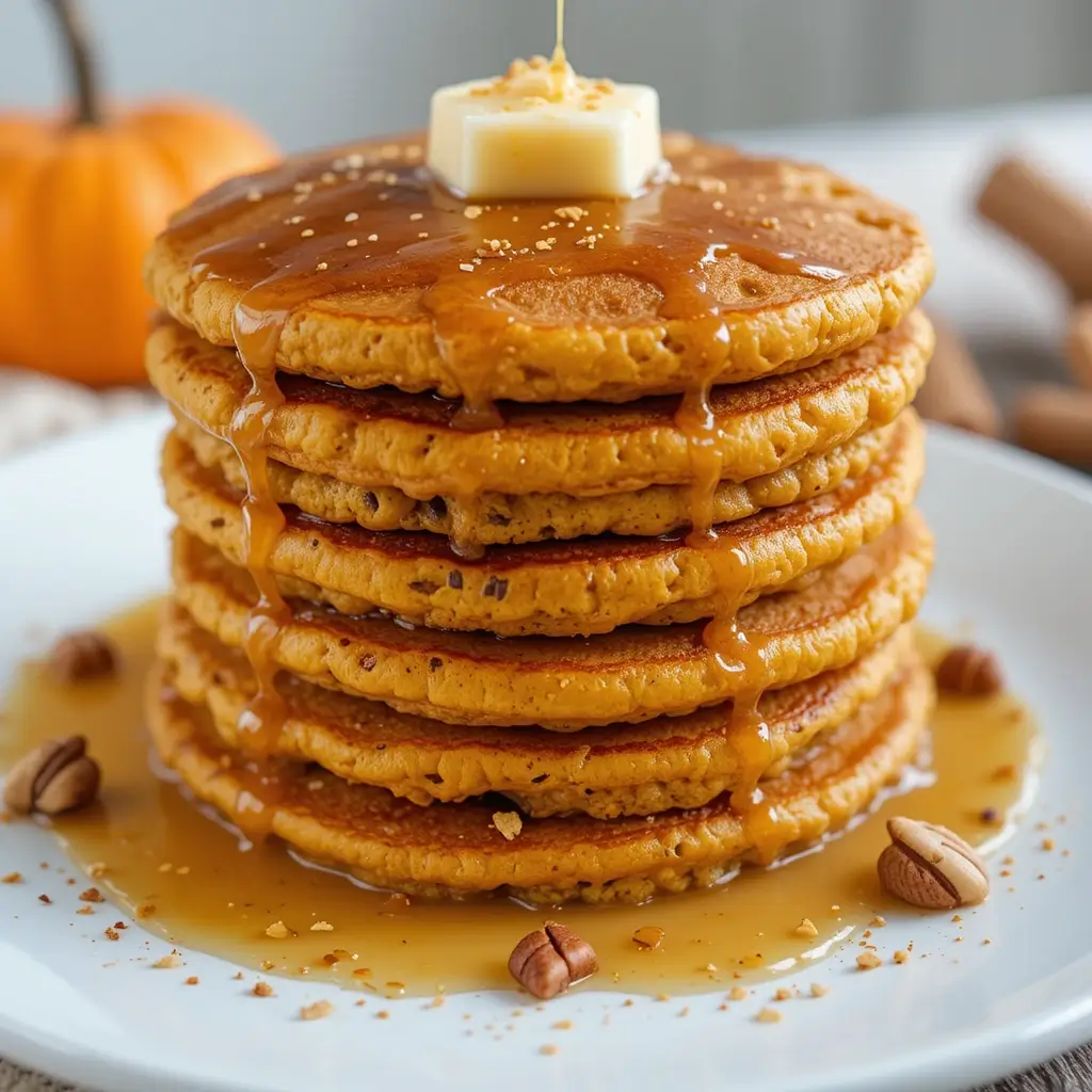 Pumpkin Oatmeal Pancakes
