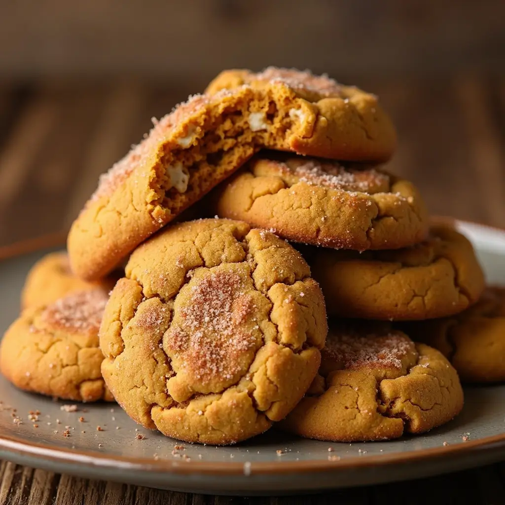 Pumpkin Snickerdoodle Cookies
