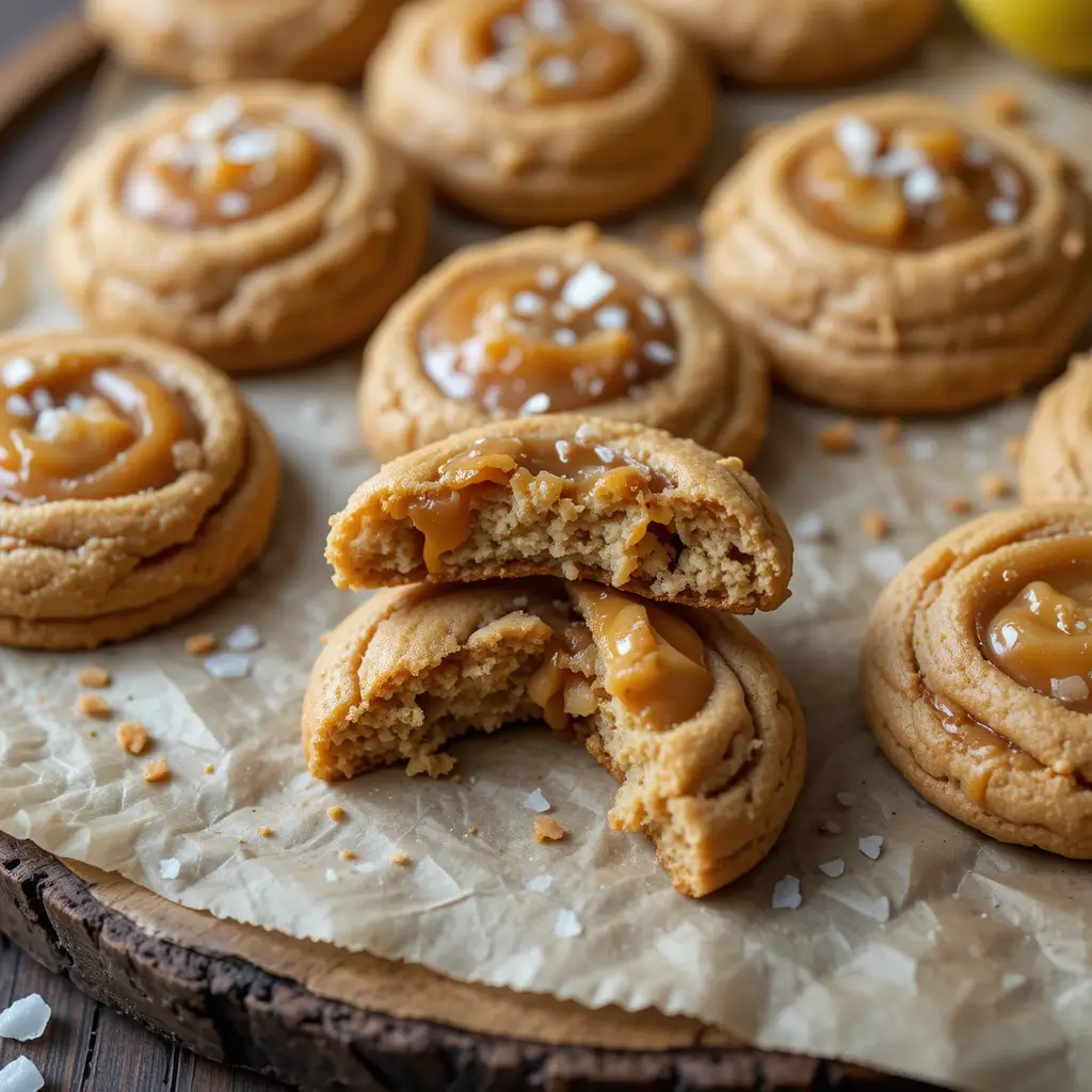 Salted Caramel Apple Cookies