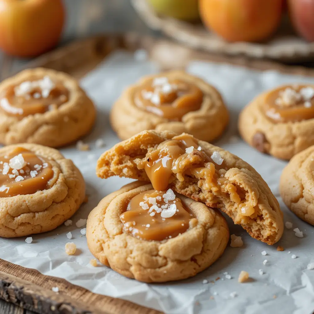 Salted Caramel Apple Cookies