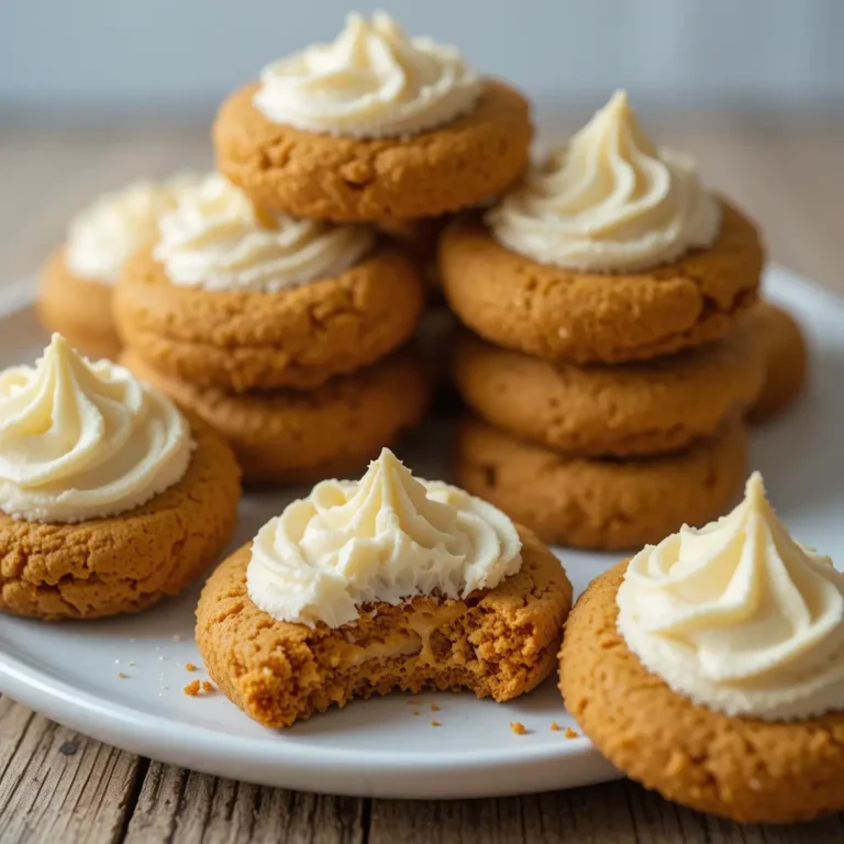 Soft Pumpkin Cookies with Cream Cheese Frosting