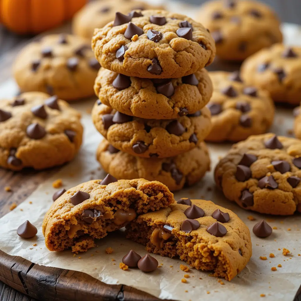 Vegan Pumpkin Chocolate Chip Cookies