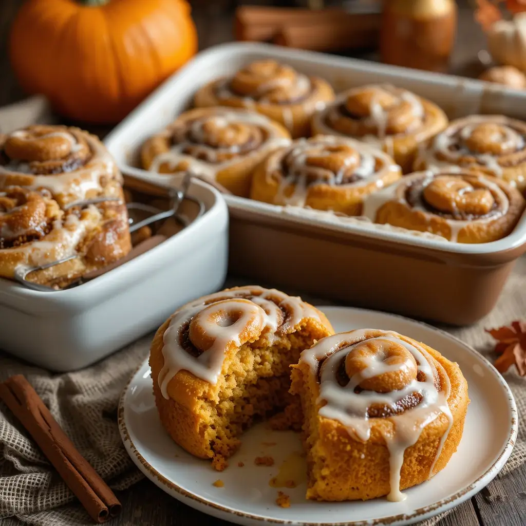Vegan Pumpkin Cinnamon Rolls