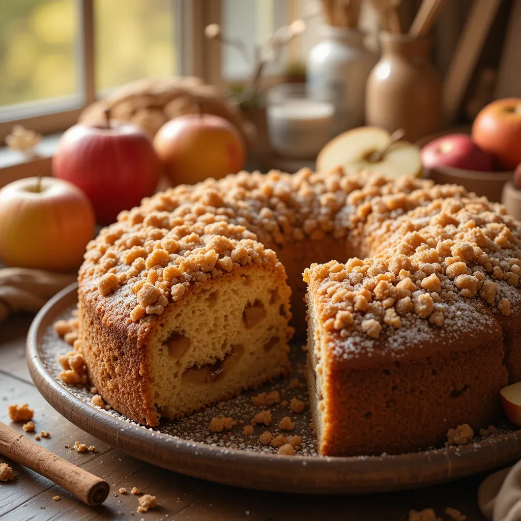 Apple Coffee Cake with Sour Cream