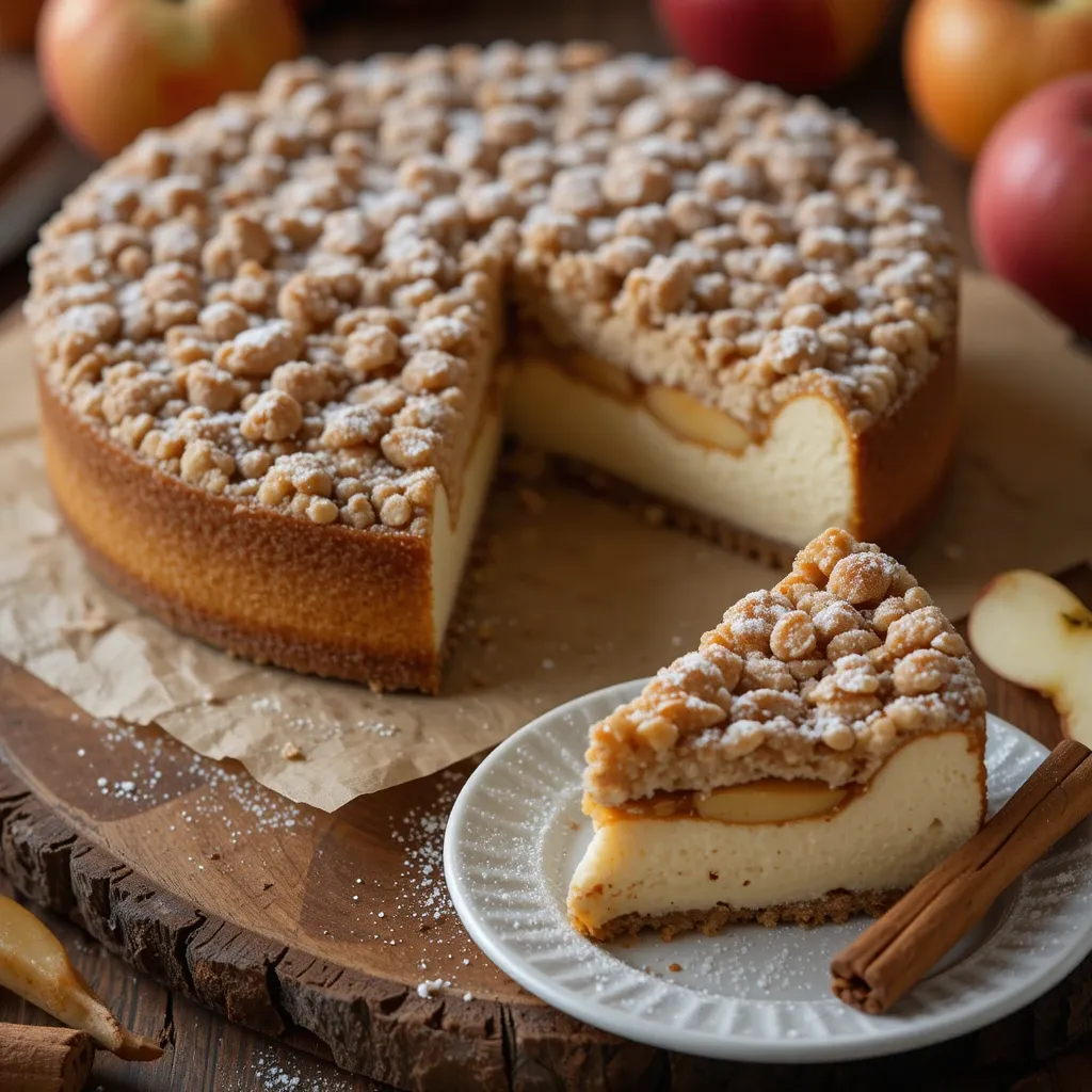 Apple Crisp Cheesecake