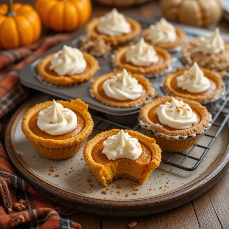 Mini Pumpkin Pies in a Muffin Tin