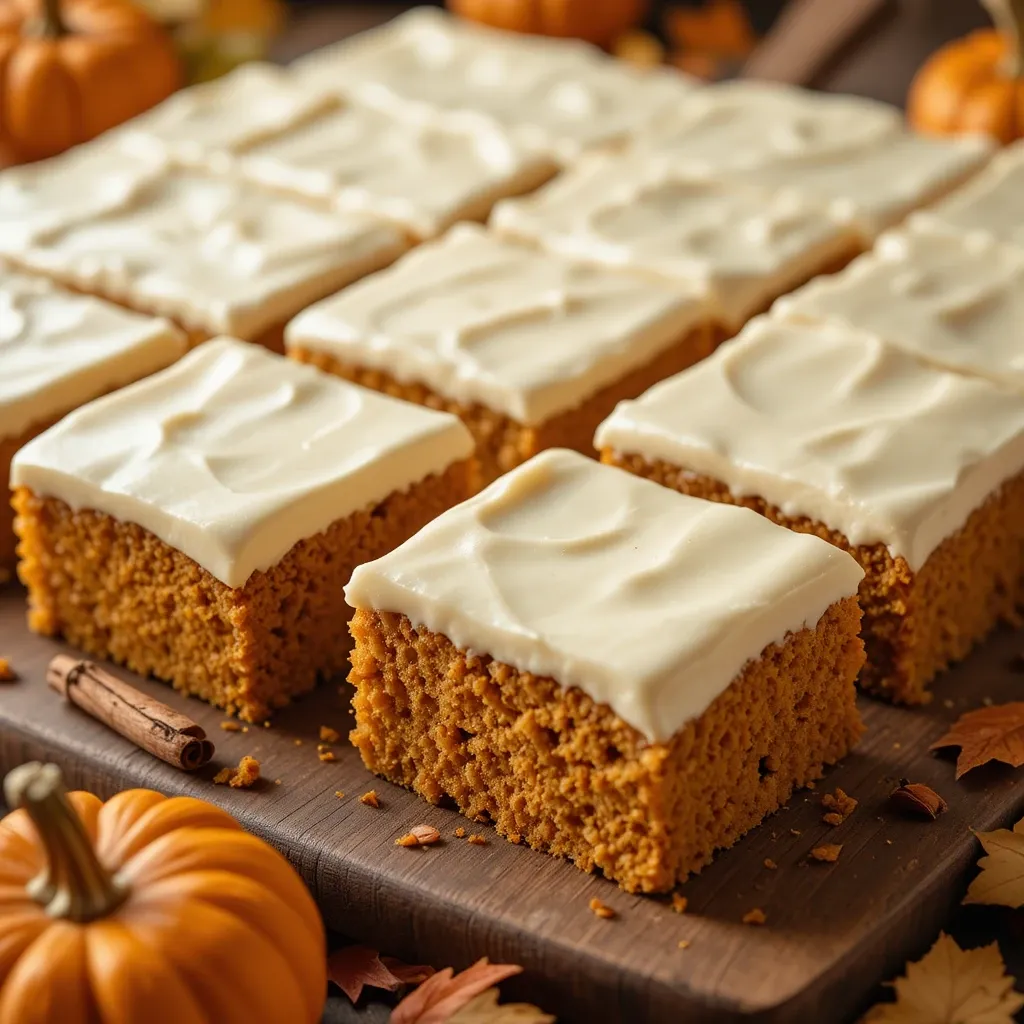 Pumpkin Bars Cake with Cream Cheese Frosting