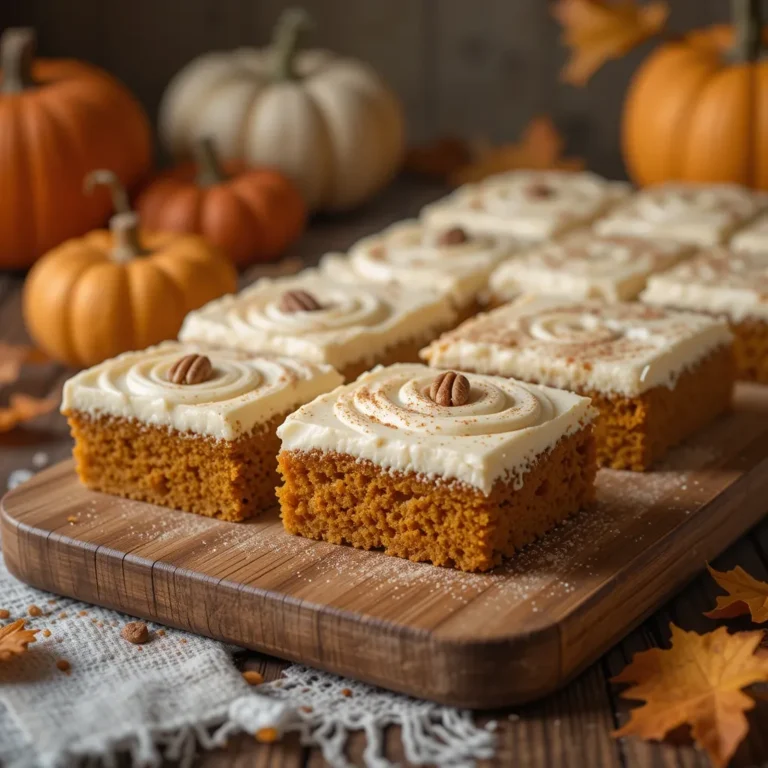 Pumpkin Bars and Cream Cheese Frosting