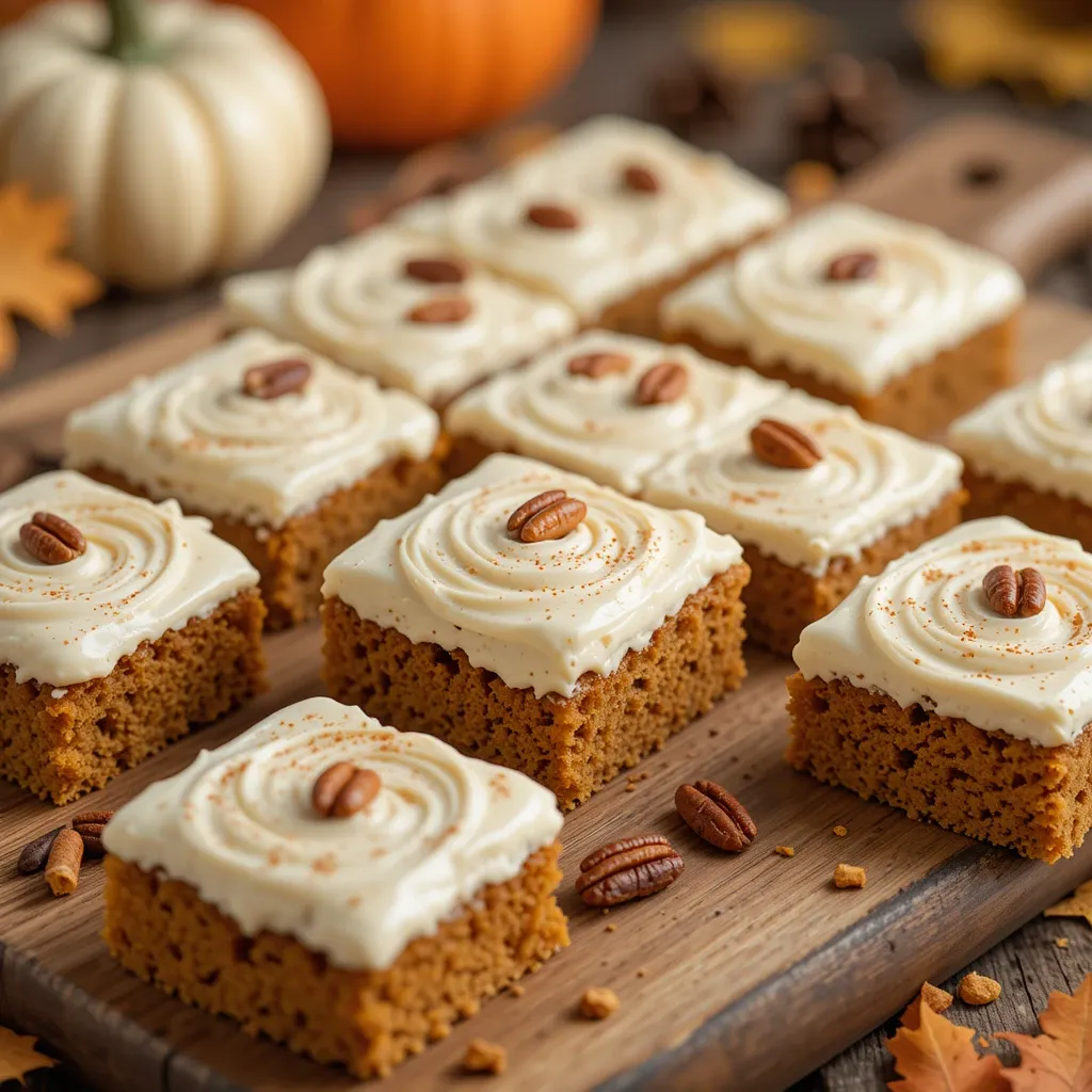 Pumpkin Bars and Cream Cheese Frosting