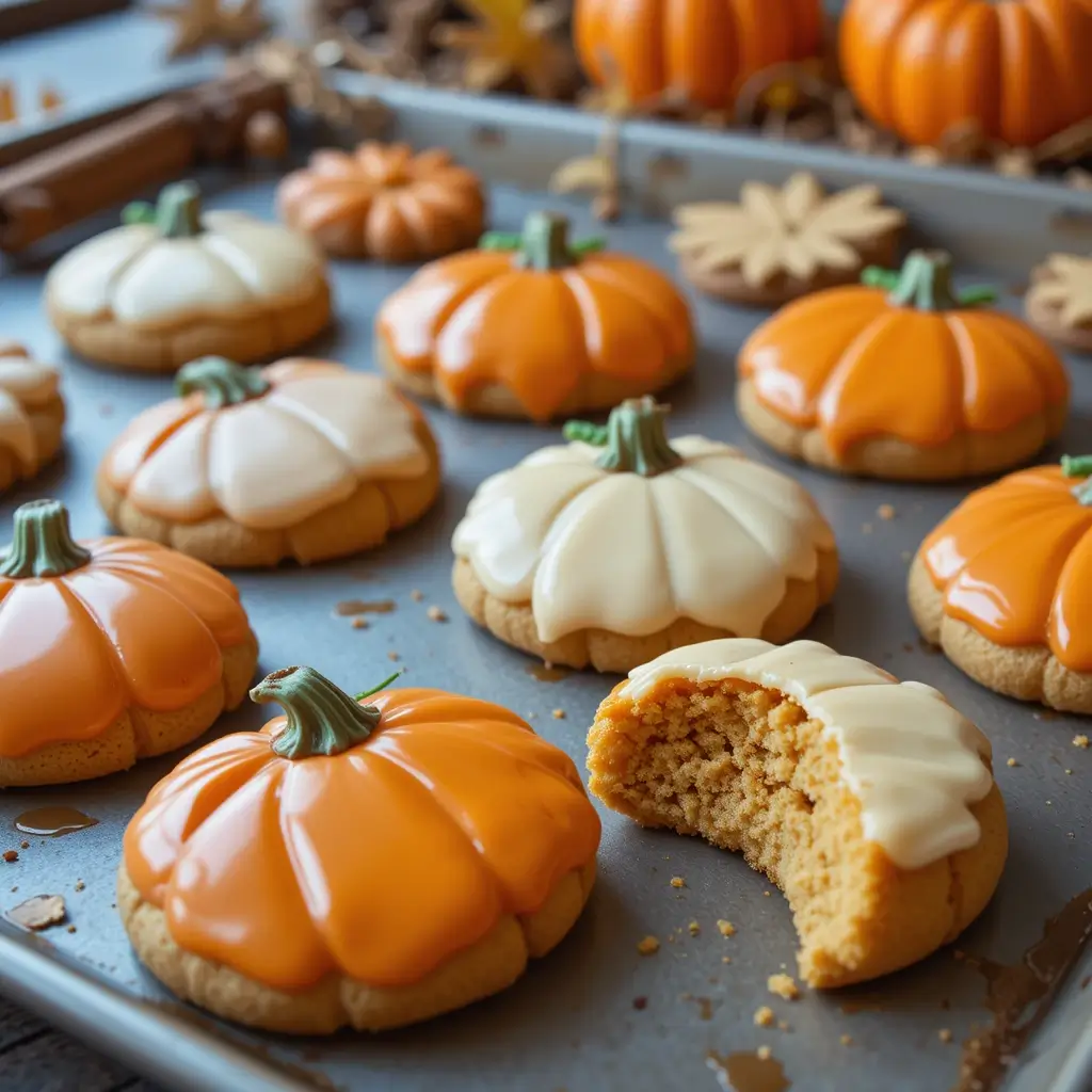 Pumpkin Cookies Royal Icing