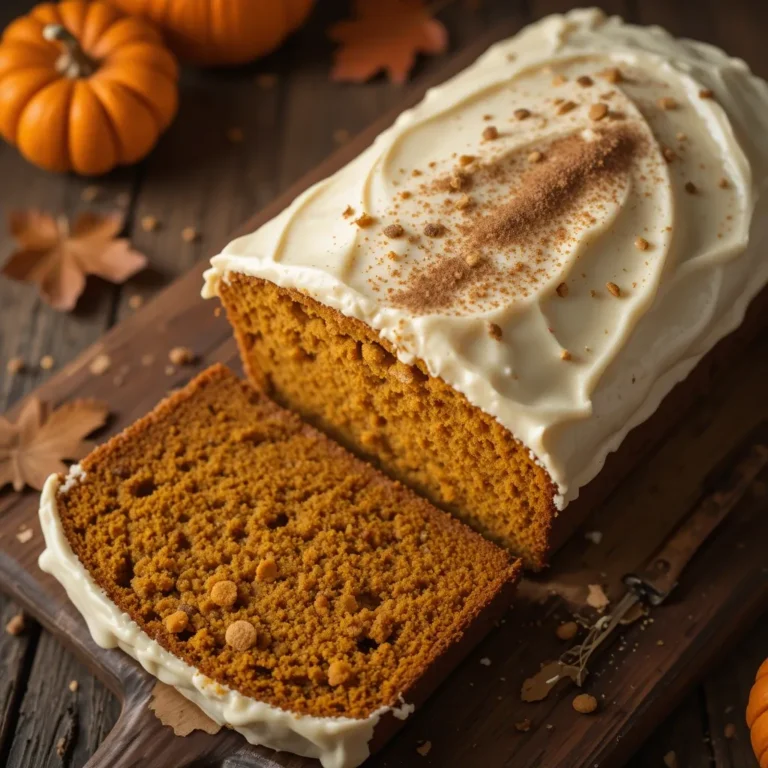 Pumpkin Loaf with Cream Cheese Frosting