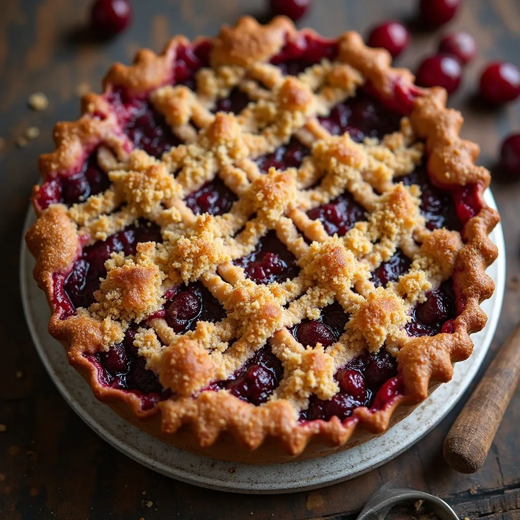 Cherry-Apple Crumble Pie