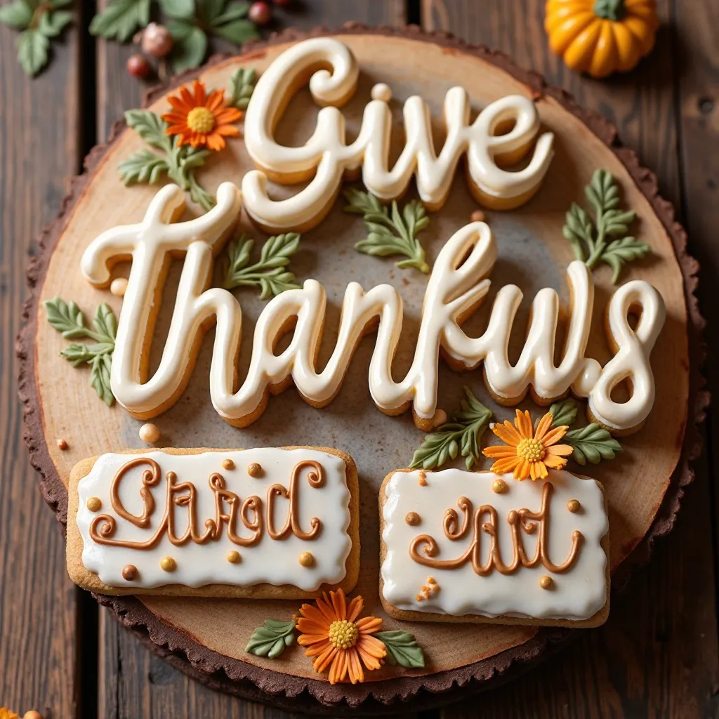 Give Thanks Message Cookies