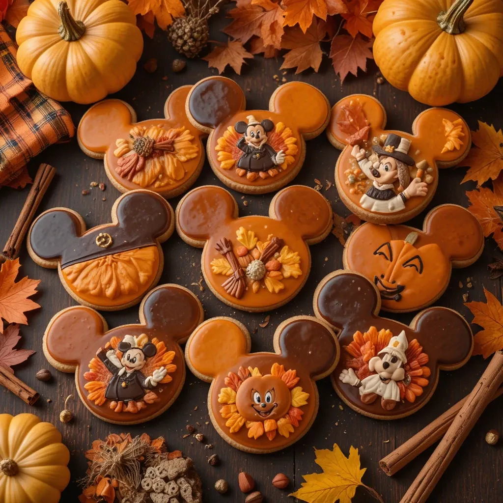 Mickey Mouse Thanksgiving Cookies
