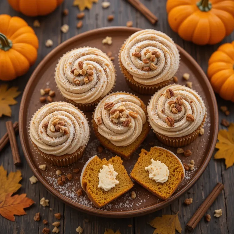 Pumpkin Roll Cupcakes Thanksgiving