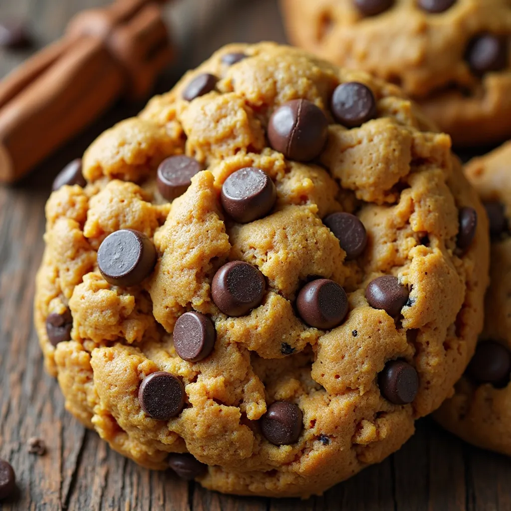 Pumpkin Spice Chocolate Chip Cookies