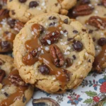Salted Caramel Pecan Chocolate Chip Cookies