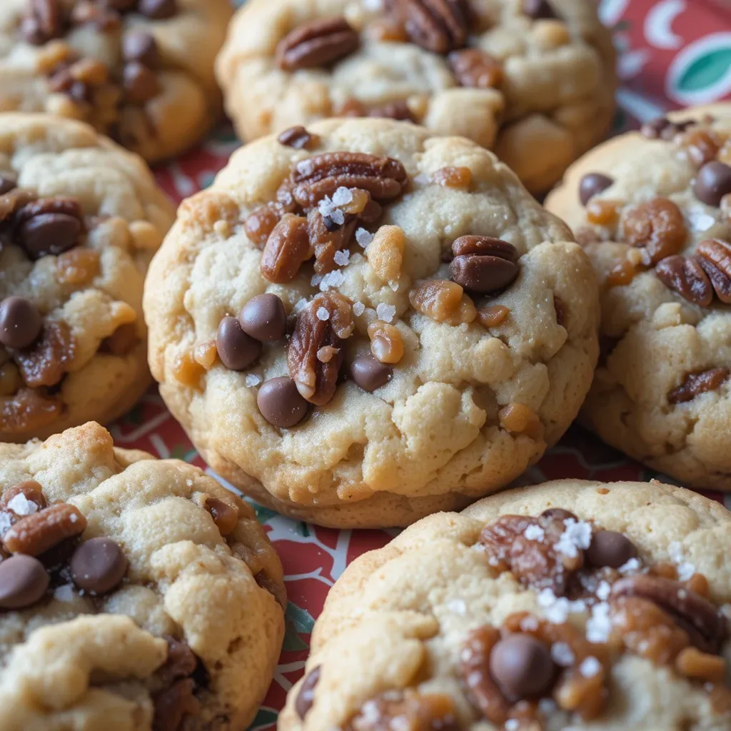 Salted Caramel Pecan Chocolate Chip Cookies