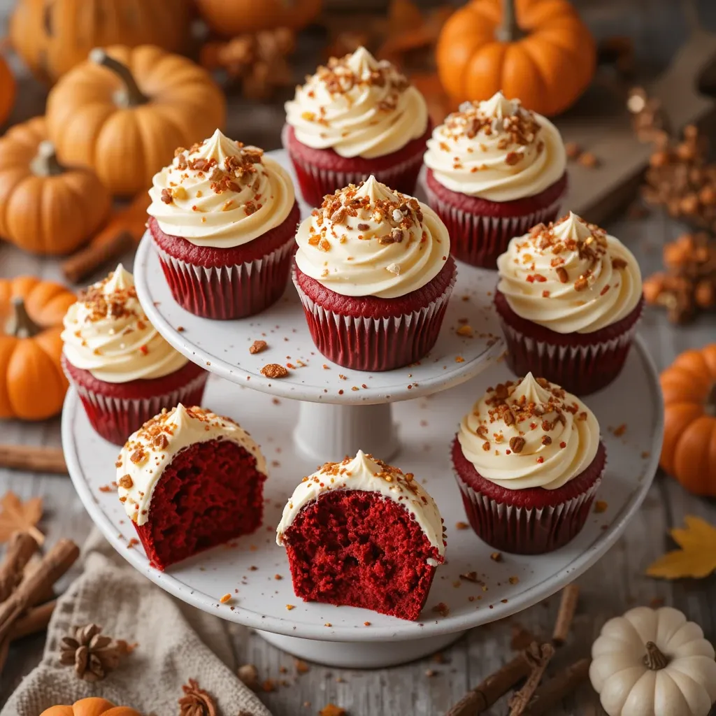 Thanksgiving Cupcakes Red Velvet