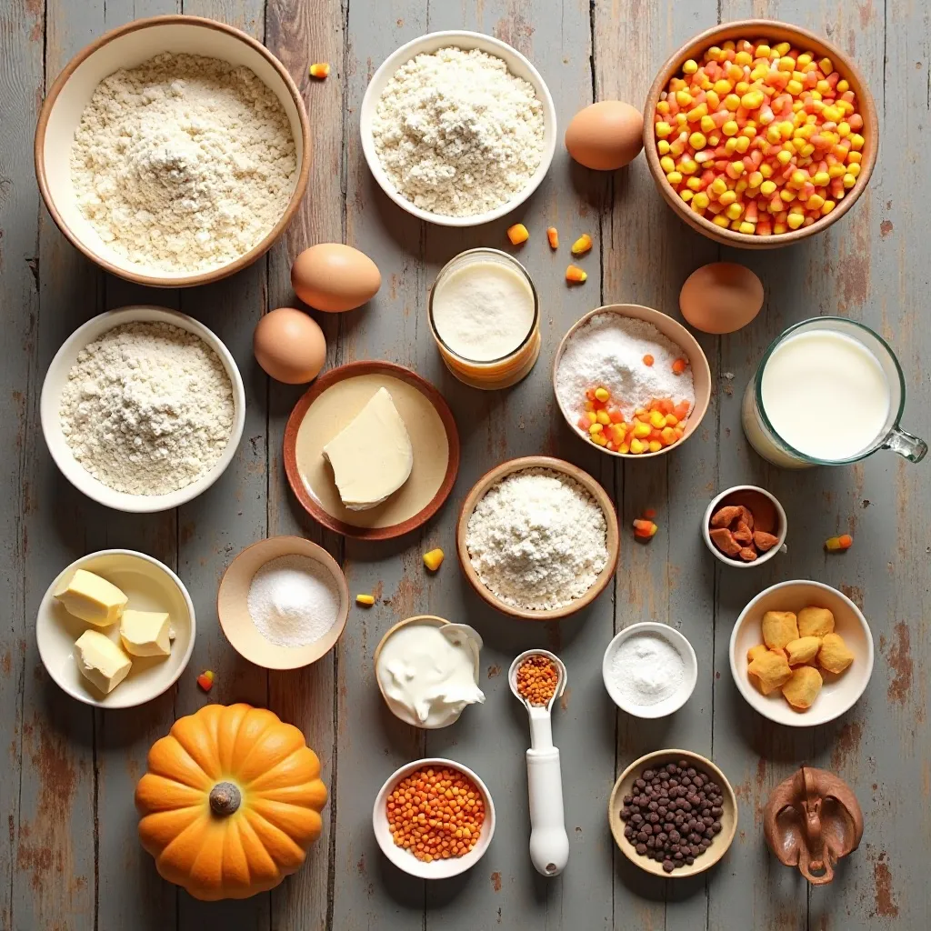 Thanksgiving Cupcakes with Candy Corn