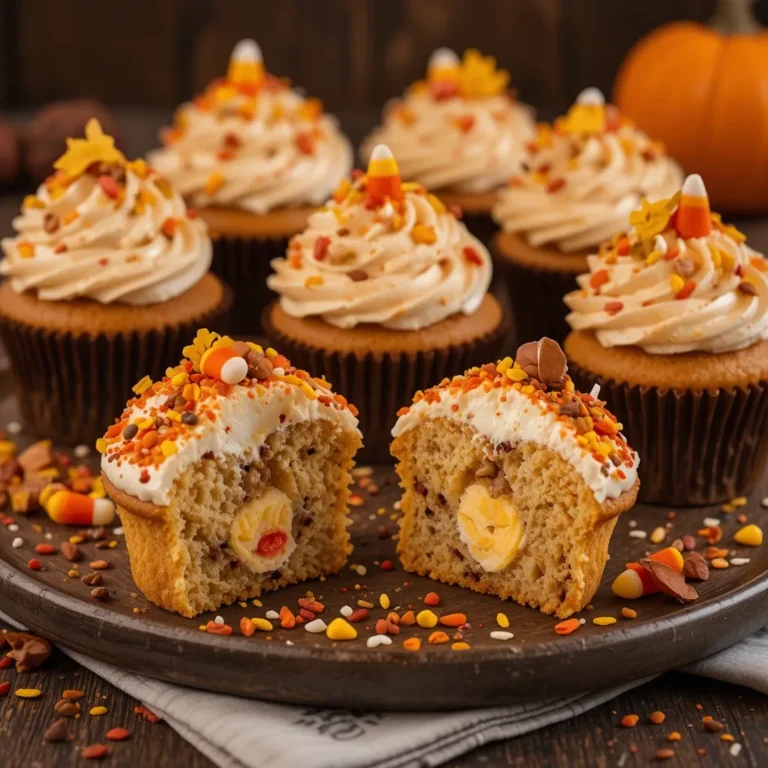 Thanksgiving Cupcakes with Sprinkles