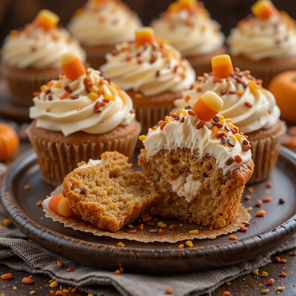 Thanksgiving Cupcakes with Sprinkles