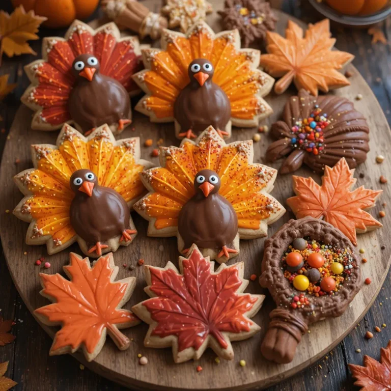 Thanksgiving Decorated Big Cookies