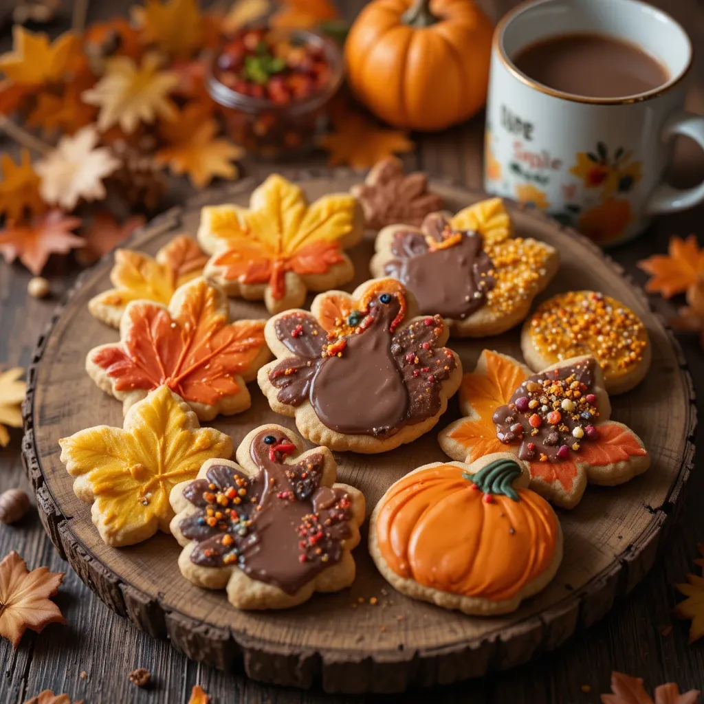 Thanksgiving Fall Sugar Cookies