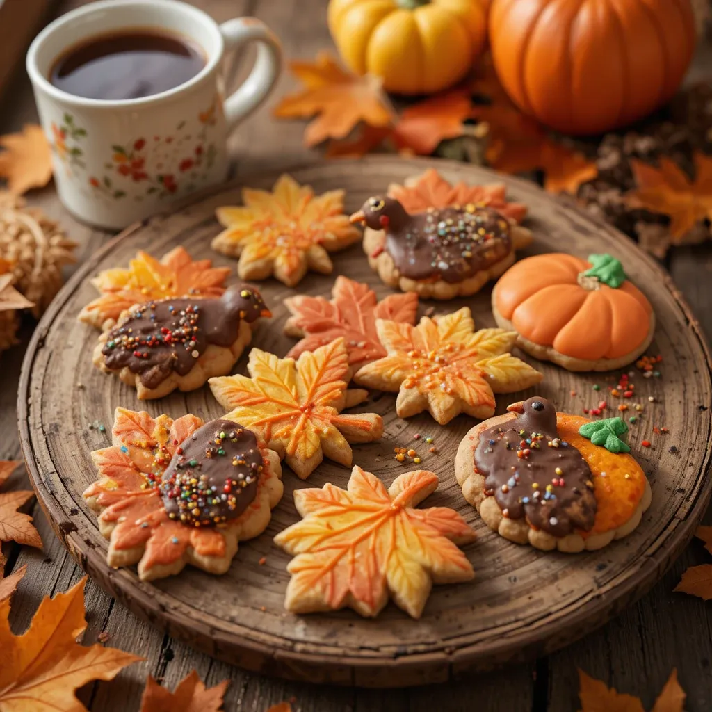 Thanksgiving Fall Sugar Cookies