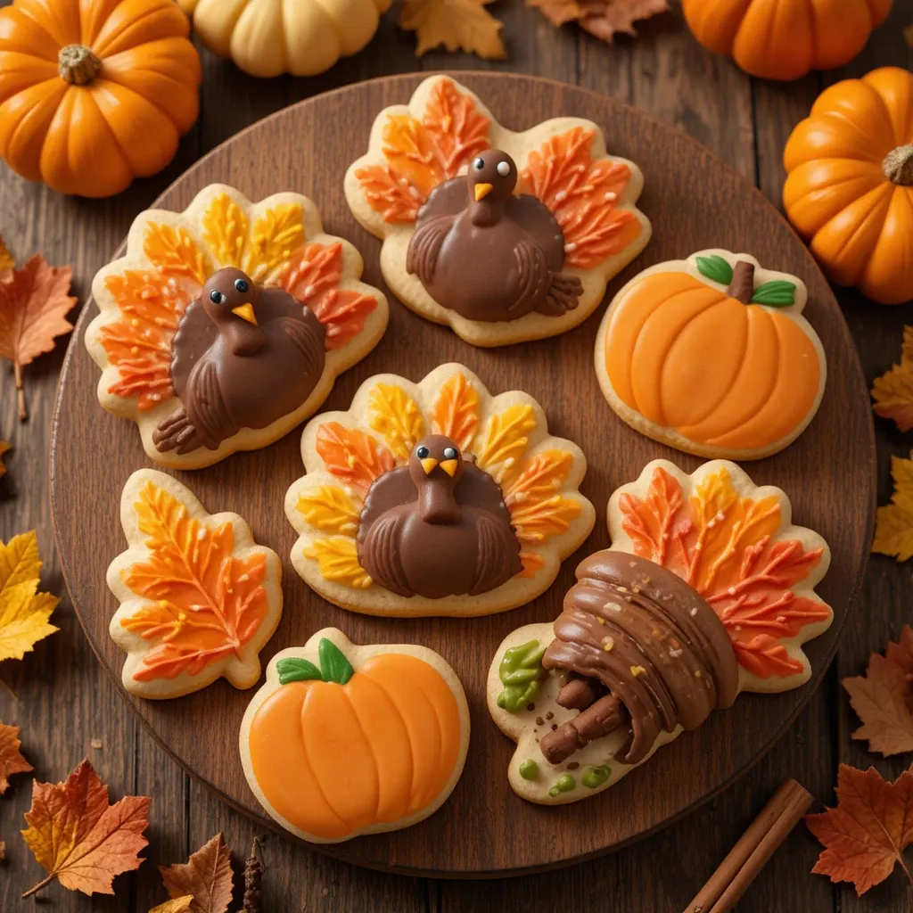 Thanksgiving Iced Sugar Cookies