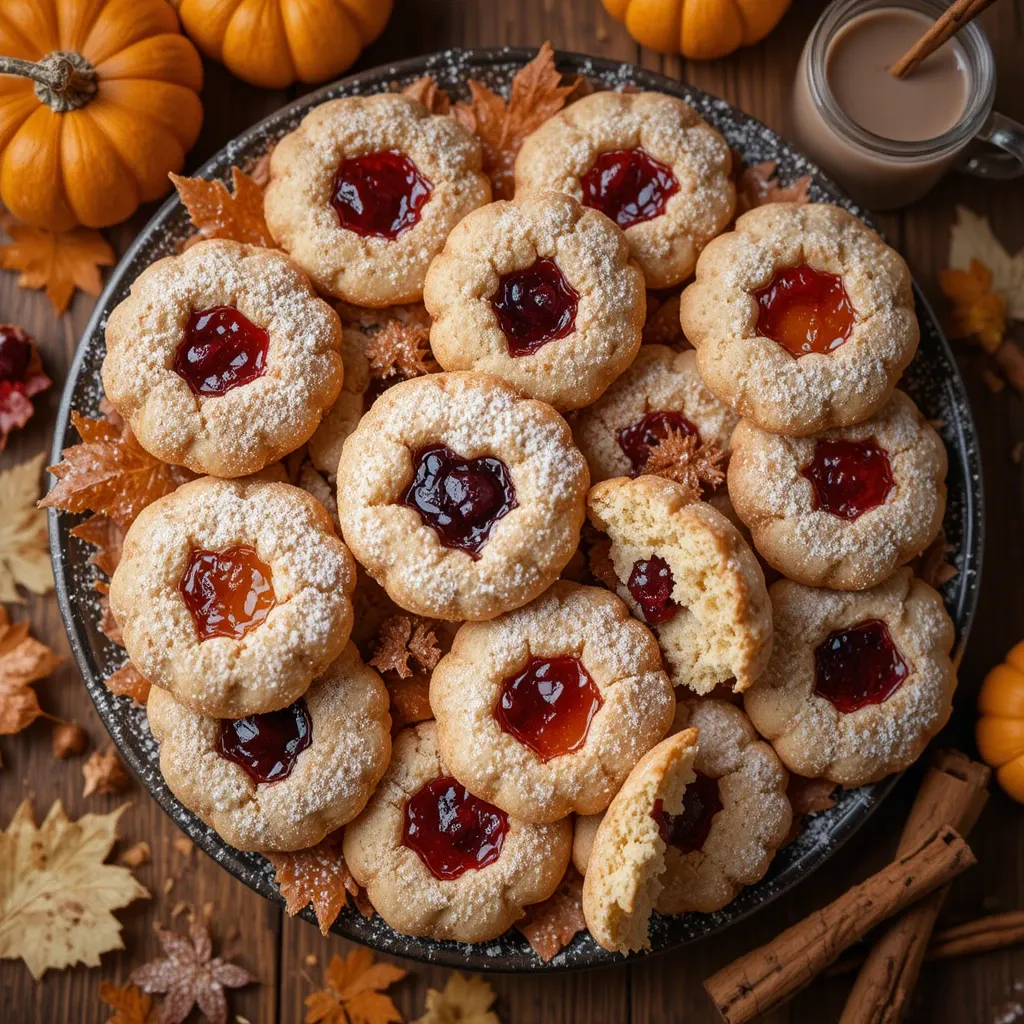 Thanksgiving Linzer Cookies