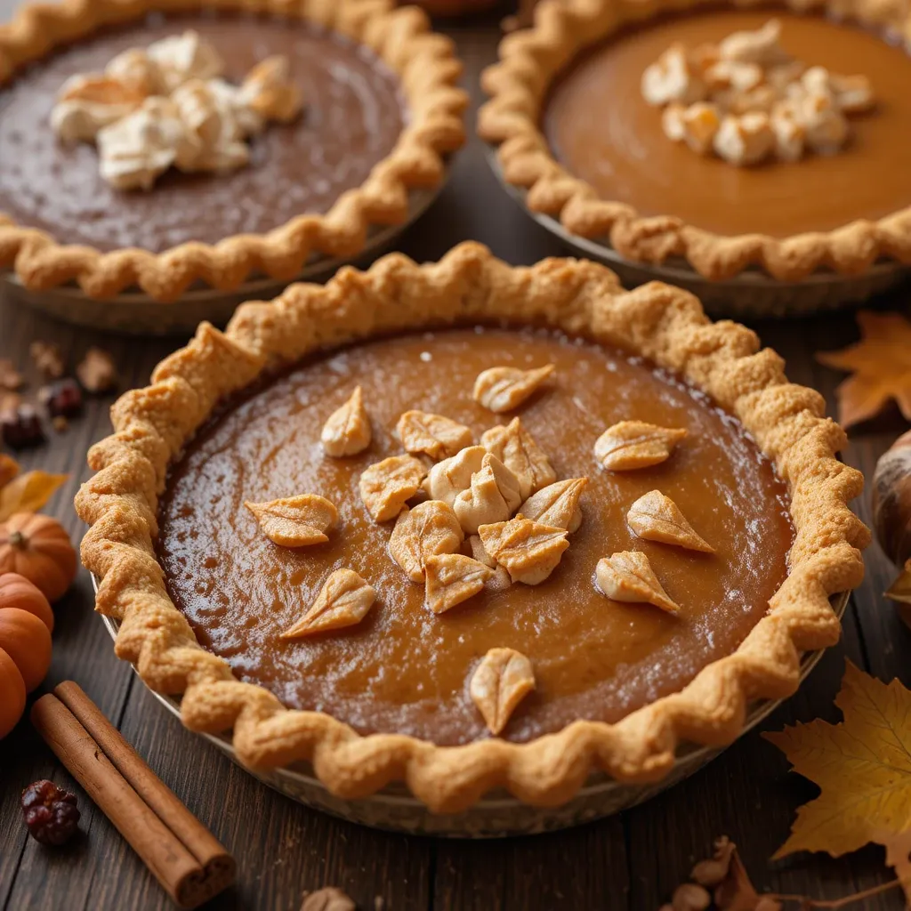 Thanksgiving Pies with Graham Cracker Crust