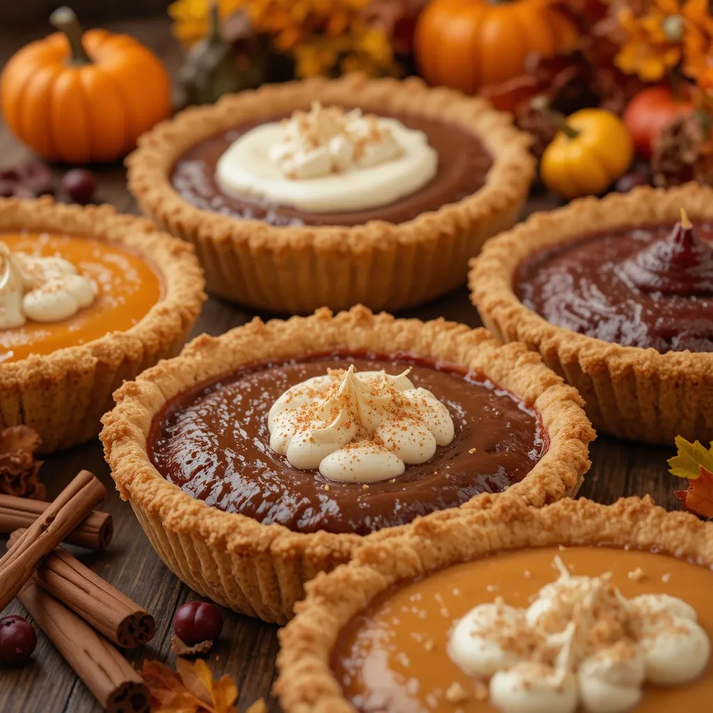 Thanksgiving Pies with Graham Cracker Crust