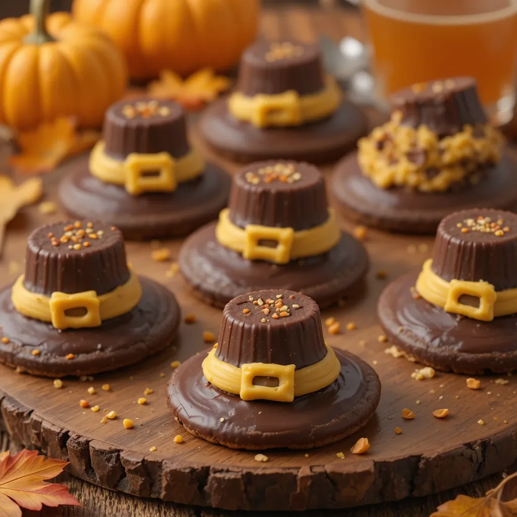 Thanksgiving Pilgrim Hat Cookies