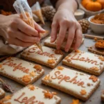Thanksgiving Place Card Cookies