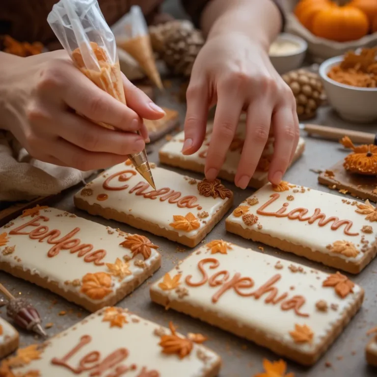Thanksgiving Place Card Cookies