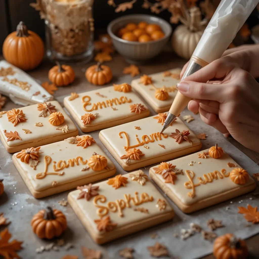 Thanksgiving Place Card Cookies