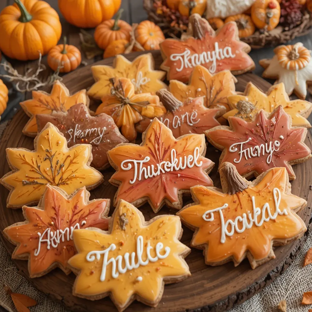 Thanksgiving Sugar Cookies With Names