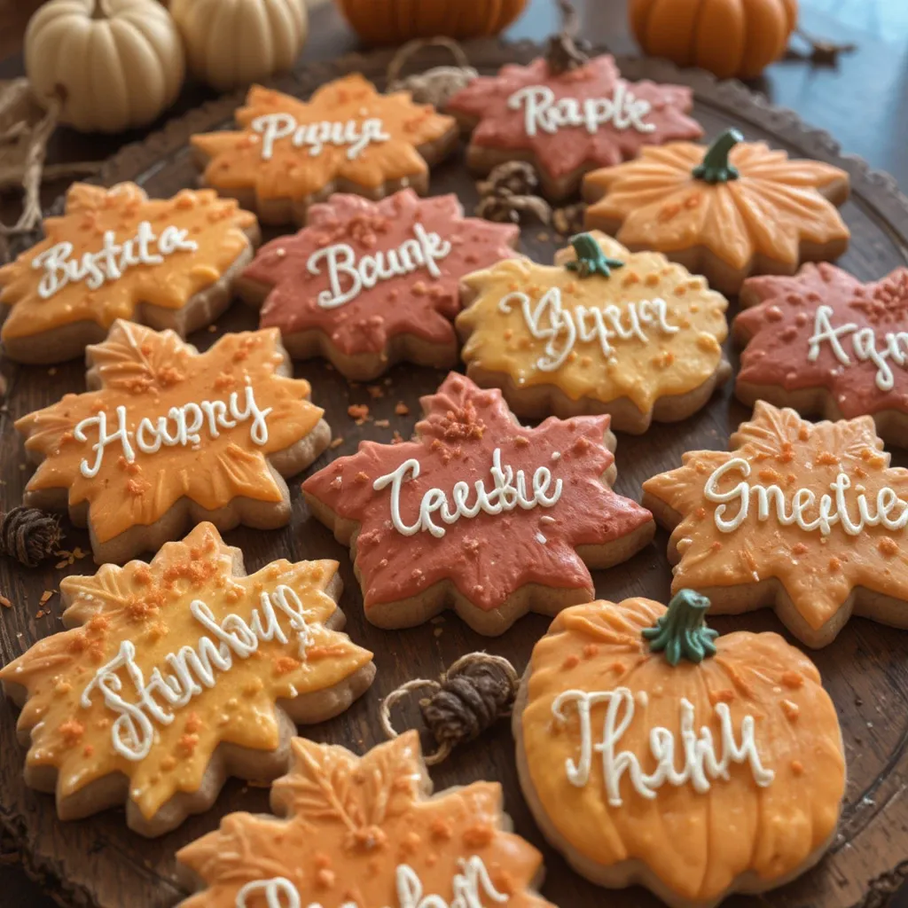 Thanksgiving Sugar Cookies With Names