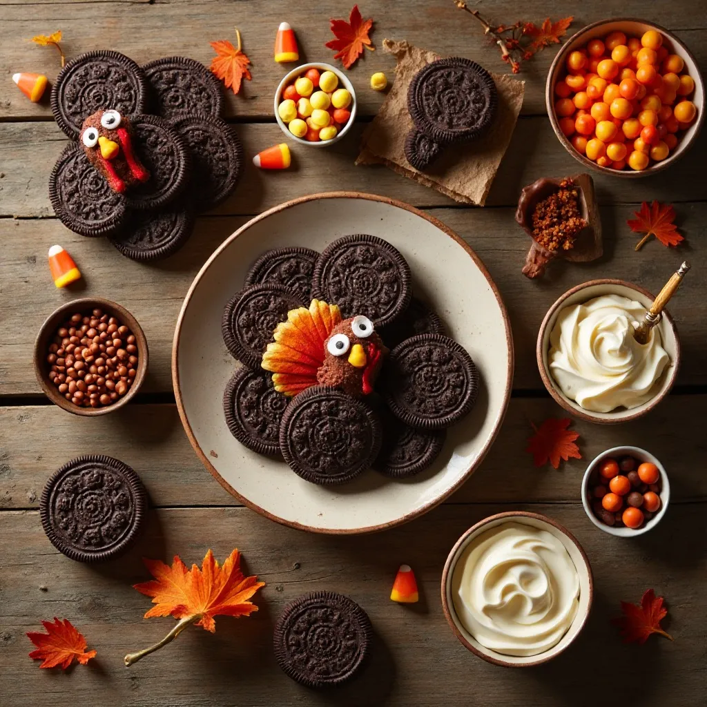 Thanksgiving Turkey Oreo Cookies